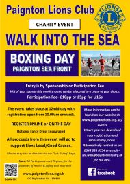 Walk into the Sea event poster A2